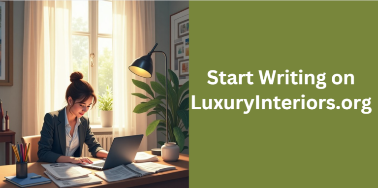 Start Writing on LuxuryInteriors.org